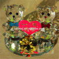 cute crystal glass bear figure for Valentine's day gift